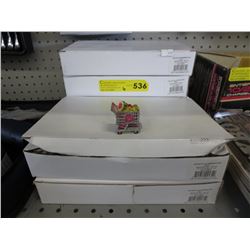 6 Cases of miniature resin shopping carts