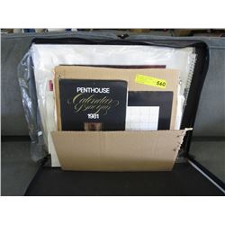 Artist's zippered portfolio and contents
