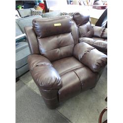 NEW - Brown Leather Recliner