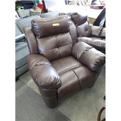 NEW - Brown Leather Recliner
