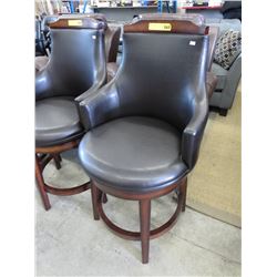 NEW - Swivel leather pub stool-24" seat