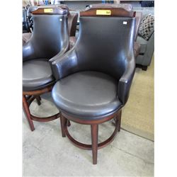 NEW - Swivel leather pub stool-24" seat