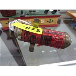 Vintage motorcycle fire extinguisher with bracket
