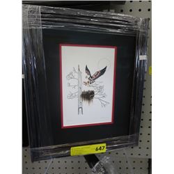 Framed Richard Shorty print "Eagle"