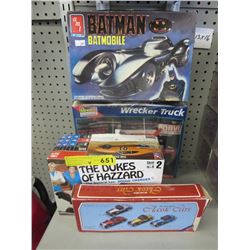 3 Vehicle model kits & some die-cast classic cars