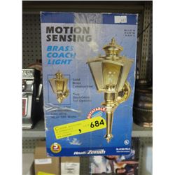 3 Brass motion sensing coach lights