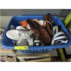 Tote of used shoes