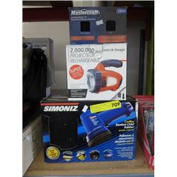 Car polisher, trouble light, sponge kit