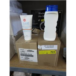 SPF sunscreen & blackhead scrub