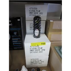 6 Boxes of 6" black spiral pillar candles