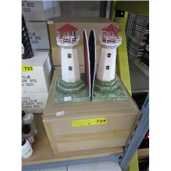 3 Sets of new lighthouse bookends