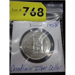 1958 Canadian Silver $1 coin - .800 Silver