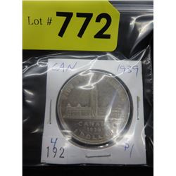 1939 Canadian Silver Dollar Coin