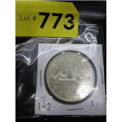 1957 Canadian Silver Dollar Coin