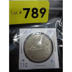 1959 Canadian Silver Dollar