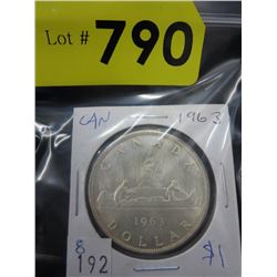 1963 Canadian Silver Dollar