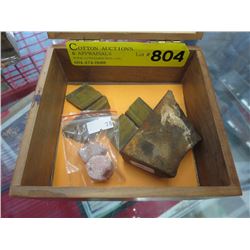 5 Pieces of Tiger Eye & 2 Fire Opals - Unpolished