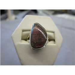 Custom Made - Ammolite & Sterling Silver Ring