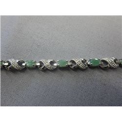 Emerald & Diamond tennis bracelet