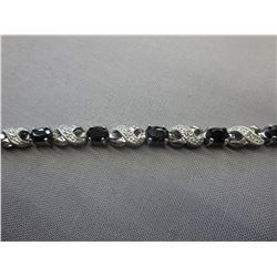 Infinity Design Diamond & Sapphire Bracelet