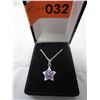 Image 2 : Silver Star Amethyst necklace