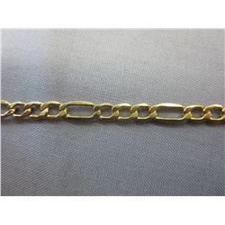 10 KT Gold Italian Figaro Link Bracelet