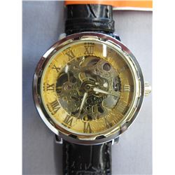 Breitling Style - Windup 2-sided Skeleton Watch