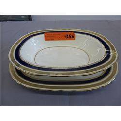 Aynsley Cobalt Bone China Platter & Serving Bowl