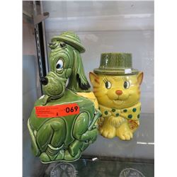 2 Vintage Japanese cookie jars