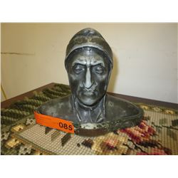 Bronze head bust  "Dante"