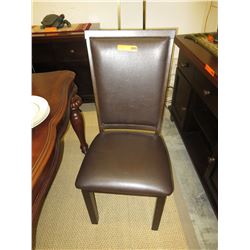 NEW - Dining chair with leather upholstery