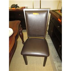 NEW - Dining chair with leather upholstery
