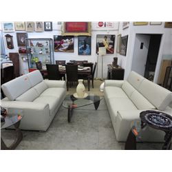 NEW - Leather Sofa & Love Seat