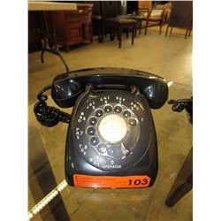 Vintage black dial phone