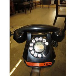 Vintage black Bakelite dial phone