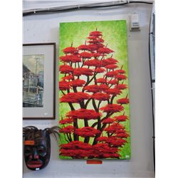 Acrylic on canvas painting signed Jordanka