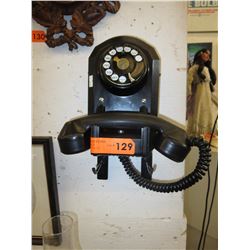 Vintage wall hanging dial telephone