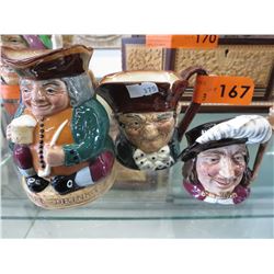 3 Royal Doulton character jugs
