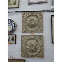 2 Fiberglass Italian style wall plaques