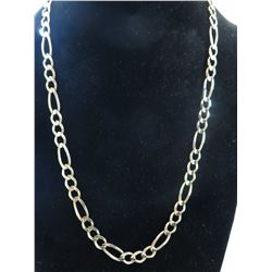 10KT Gold Man's 24 inch Italian Figaro Necklace