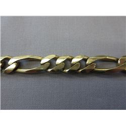 10KT Gold Man's Italian Figaro Bracelet