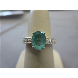 South American 1.03 CT Emerald Solitaire Ring