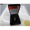 Image 2 : 10KT Yellow Gold Blue Topaz Pendant & Chain