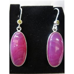 New Botswana Agate French Hook Earrings