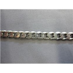 Mans Sterling Silver Curb Link Bracelet