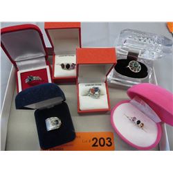 6 Sterling Silver Rings