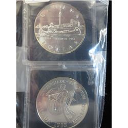 2 x Canada 50% Silver Proof Dollar Coins