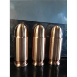 3 x 45-caliber Fine Copper Bullion Bullets