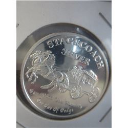 Stagecoach design silver Art Round