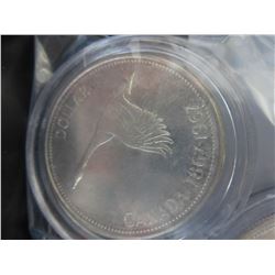 2 x Canada 80% Silver 1967 Centennial Dollar Coins